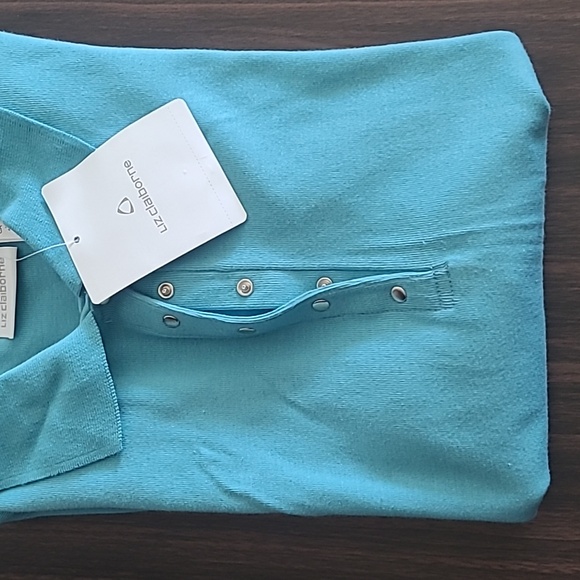 Liz Claiborne 5 snap collared cotton golf polo Women's XL - Picture 2 of 4